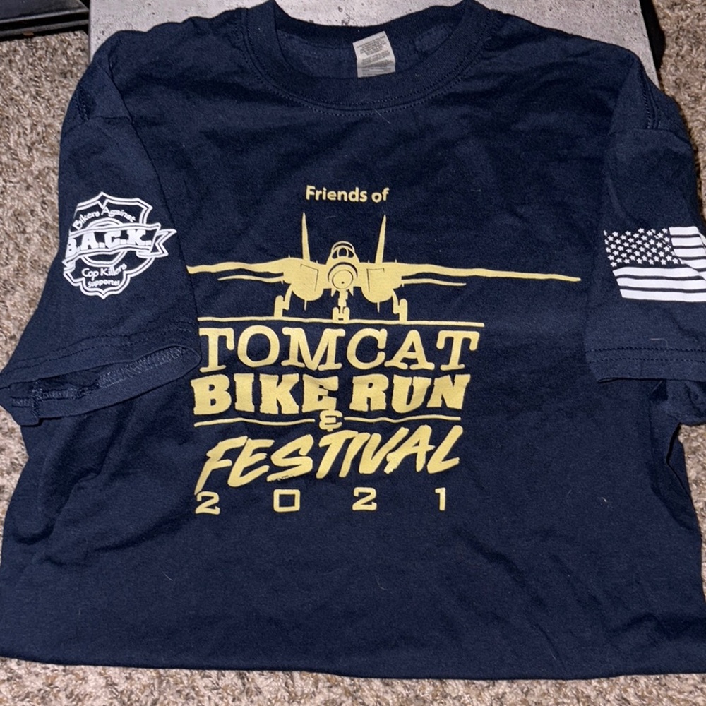 Tomcat Bike Run Festival Kids T-Shirt - Navy